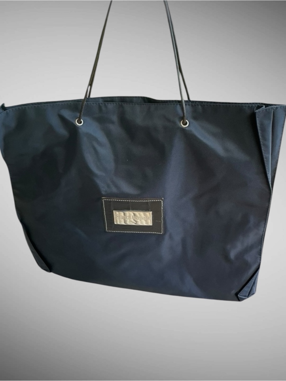 Franck Namani Black Nylon Tote Bag | Lightweight Everyday Shoulder Bag